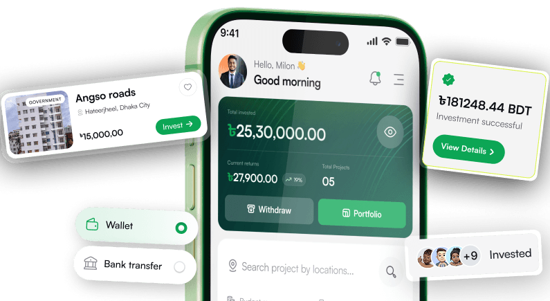 Aungsha mobile app interface preview
